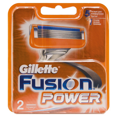 Сменные кассеты для бритья Gillette Fusion Power 2 шт 0