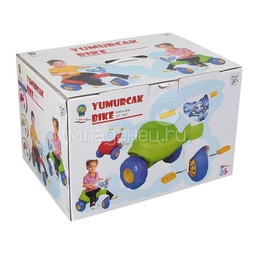 Велосипед трехколесный Pilsan "Yumurcak" в подарочной коробке Зелено-белый
