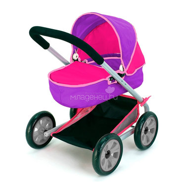 Кукольная коляска RT 639 Фиолетовый и фуксия 0