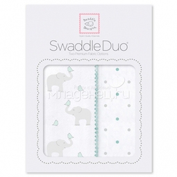 Набор пеленок SwaddleDesigns Swaddle Duo SC Elephant/Chickies