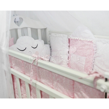 Комплект в кроватку ByTwinz Звездочка с игрушками Розовый 4