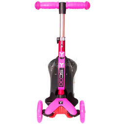 Каталка-самокат 3в1 Y-SCOO Mini Jump&Go со светящими колесами Pink