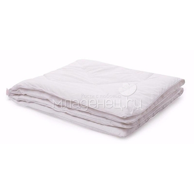 Одеяло Vikalex 110х140 тик, бамбук Белый с серыми кубиками 0