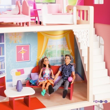 Кукольный домик PAREMO Вдохновение: 16 предметов мебели, 2 лестницы 9