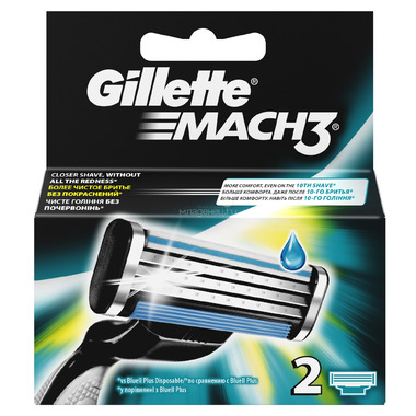 Cменные кассеты для бритья Gillette MACH3 2 шт 0