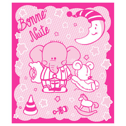 Одеяло Споки Ноки байковое 100% хлопок жаккард 100х118 Слоник (розовый)