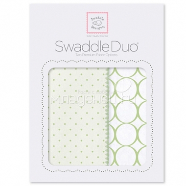 Набор пеленок SwaddleDesigns Swaddle Duo KW Dot/Mod Circle 0