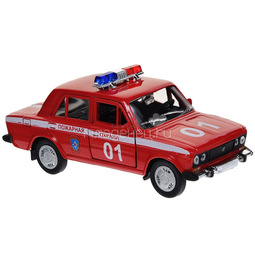 Машинка Autotime LADA 2106 пожарная охрана 1:36