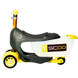 Каталка-самокат 3в1 Y-SCOO Mini Jump&Go Yellow