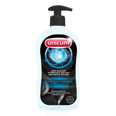 Средство для мытья посуды Unicum бережная энергия 550 мл 0