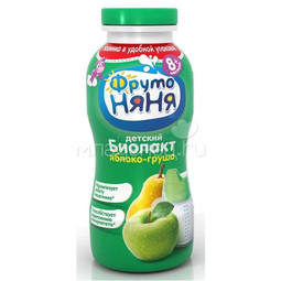 Напиток кисломолочный ФрутоНяня Биолакт 200 мл Яблоко груша 2,9% (с 8 мес)