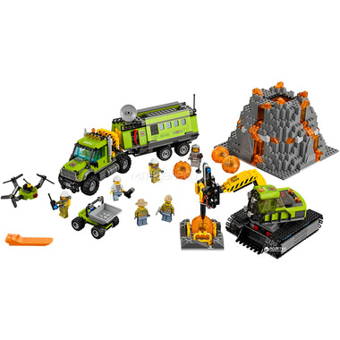 Конструктор LEGO City 60124 База исследователей вулканов 1
