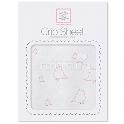Простынь SwaddleDesigns Fitted Crib Sheet Pink Chickies