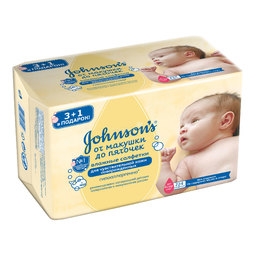 Салфетки влажные Johnson&#039;s baby От макушки до пяточек без отдушки 224 шт