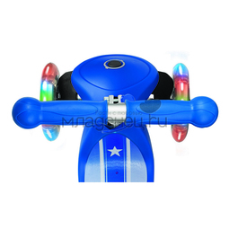 Самокат Globber Primo Fantasy с 3 светящимися колесами Stars&Strips Navy Blue