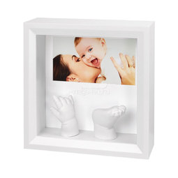 Рамочка Baby Art с объемными слепками Фото + отпечаток (белая)