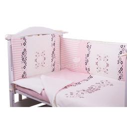 Комплект в кроватку Bambola 6 предметов Сладкие Сны Розовый