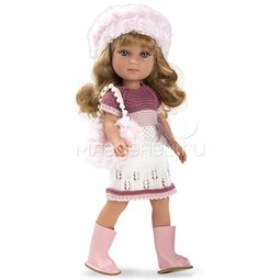 Кукла Arias 36 см В платье, шапочке, ботиночках, с сумочкой