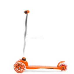 Самокат Y-Scoo Mini со светящимися колесами Оранжевый