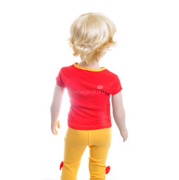 Комплект одежды Дисней Винни футболка и бриджи, для девочки, цвет красный 