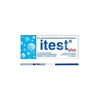 Тест iTest на определение беременности Plus (тест-полоска) 0