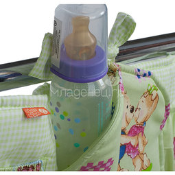 Подвесные карманы Чудо-Чадо Мишутка на кроватку/для игрушек Зеленый