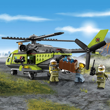 Конструктор LEGO City 60123 Грузовой вертолет исследователей вулканов 7