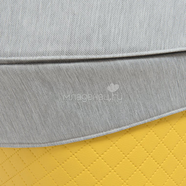 Коляска 2в1 Mr Sandman West-East Premium 50% Эко кожа Жёлтый Перфорированный - Светло-Серый 4