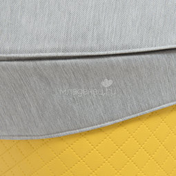 Коляска 2в1 Mr Sandman West-East Premium 50% Эко кожа Жёлтый Перфорированный - Светло-Серый