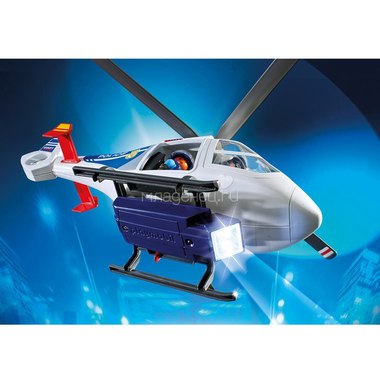 Игровой набор Playmobil Полицейский вертолет с LED прожектором 3