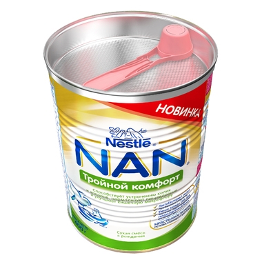 Молочная смесь Nestle NAN Тройной комфорт 400 гр №1 (с 0 мес) 2