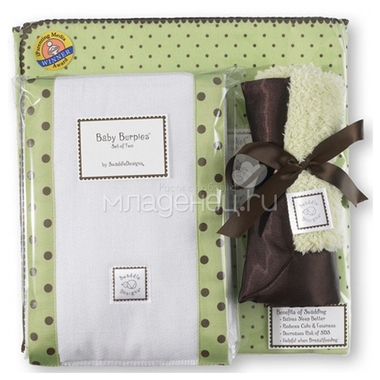 Подарочный набор для новорожденного SwaddleDesigns Gift Set LM w/ Brown Dot 0