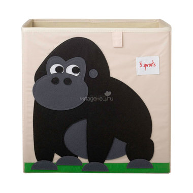 Коробка для хранения 3 Sprouts Горилла (Black Gorilla) Арт. 27250 0