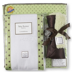 Подарочный набор для новорожденного SwaddleDesigns Gift Set LM w/ Brown Dot