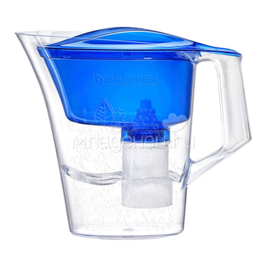 Фильтр-кувшин Барьер для очистки воды "Танго" синий с узором 1