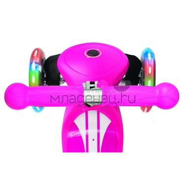 Самокат Globber Primo Fantasy с 3 светящимися колесами Logo Neon Pink 5