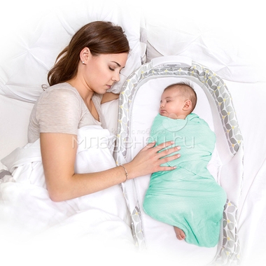 Складная кроватка Baby Delight ХL Серые Цветы 1