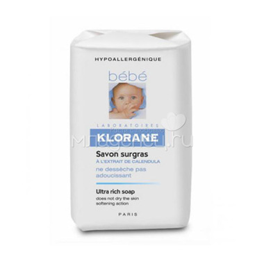 Мыло Klorane Bebe сверхпитательное 250 гр с экстрактом календулы 0