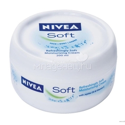 Крем NIVEA Soft Увлажняющий с витаминами 200 мл