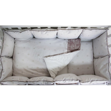 Комплект в кроватку ByTwinz с бортиками-подушками 6 предметов Лилии 1