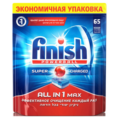 Таблетки для посудомоечных машин Finish All in 1 MAX 65 шт 0