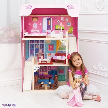Кукольный домик PAREMO Вдохновение: 16 предметов мебели, 2 лестницы 4