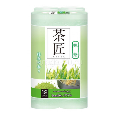 Туалетная бумага Fujieda Seishi аромат зеленого чая (30 м) 12 шт 0