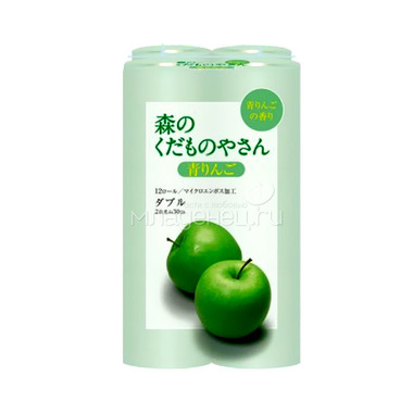 Туалетная бумага Fujieda Seishi аромат зеленое яблоко (30 м) 12 шт 0