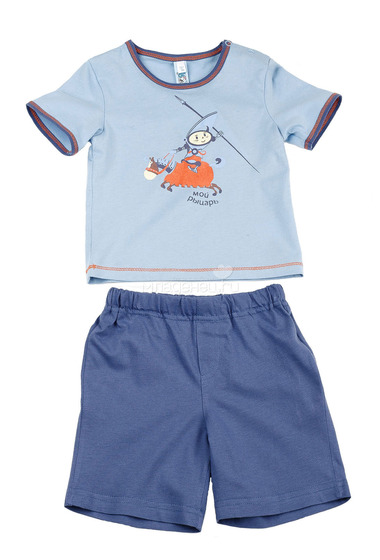 Комплект Veneya Венейя (футболка+шорты) для мальчика голубой  2