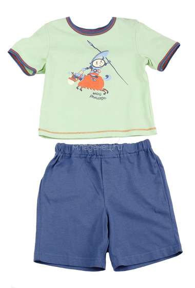 Комплект Veneya Венейя (футболка+шорты) для мальчика зеленый  1
