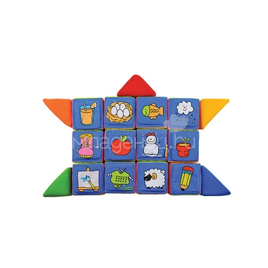 Развивающая игрушка K's Kids Кубики мягкие Учись, играя на русском языке 5