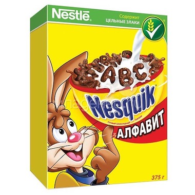 Готовые завтраки Nestle 375 гр Nesquik Несквик АБВ (молочно-шоколадные) 0