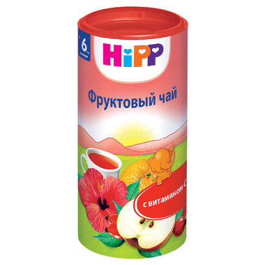 Чай детский Hipp быстрорастворимый 200 гр Фрукты (с 6 мес) 0
