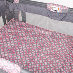 Манеж-кровать Baby Trend Серый и Розовый